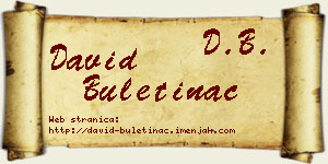 David Buletinac vizit kartica